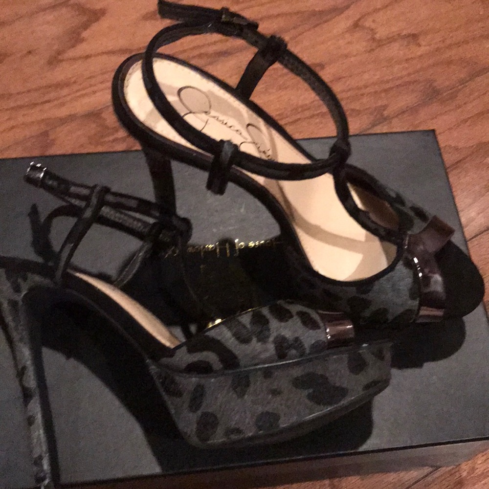 Black/Gray Suede Sandal by Jessica Simpson